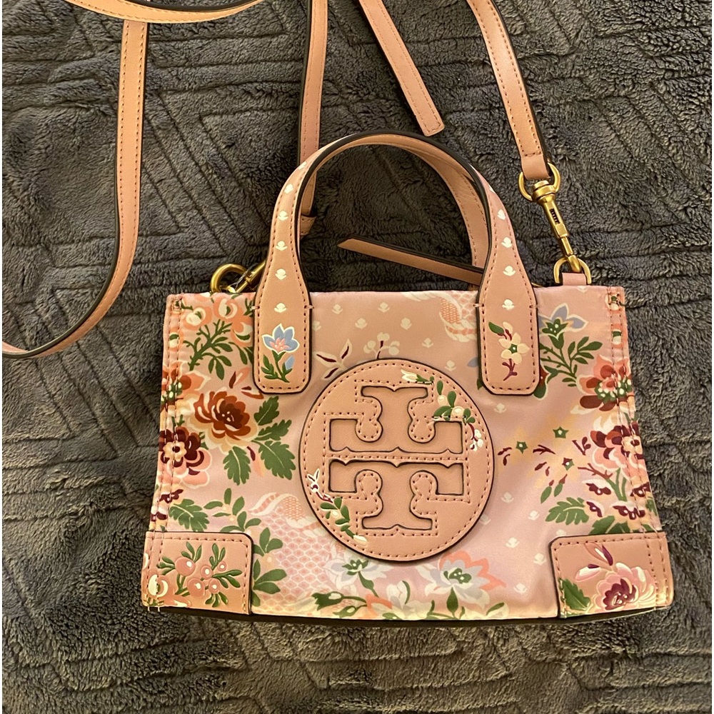 Tory Burch, Ella Printed Micro Tote in Sugarberry